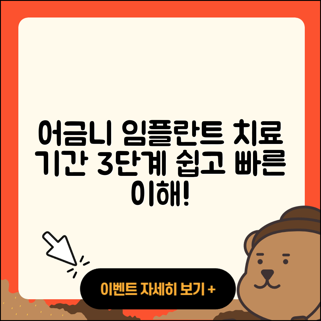 어금니 임플란트 치료 기간 3단계에서 알아보자